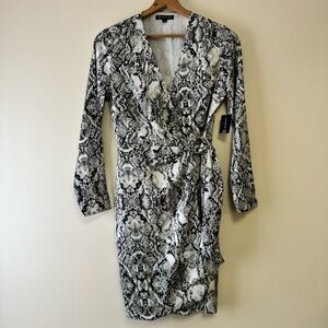 INC Snake Skin Wrap Dress Size Medium